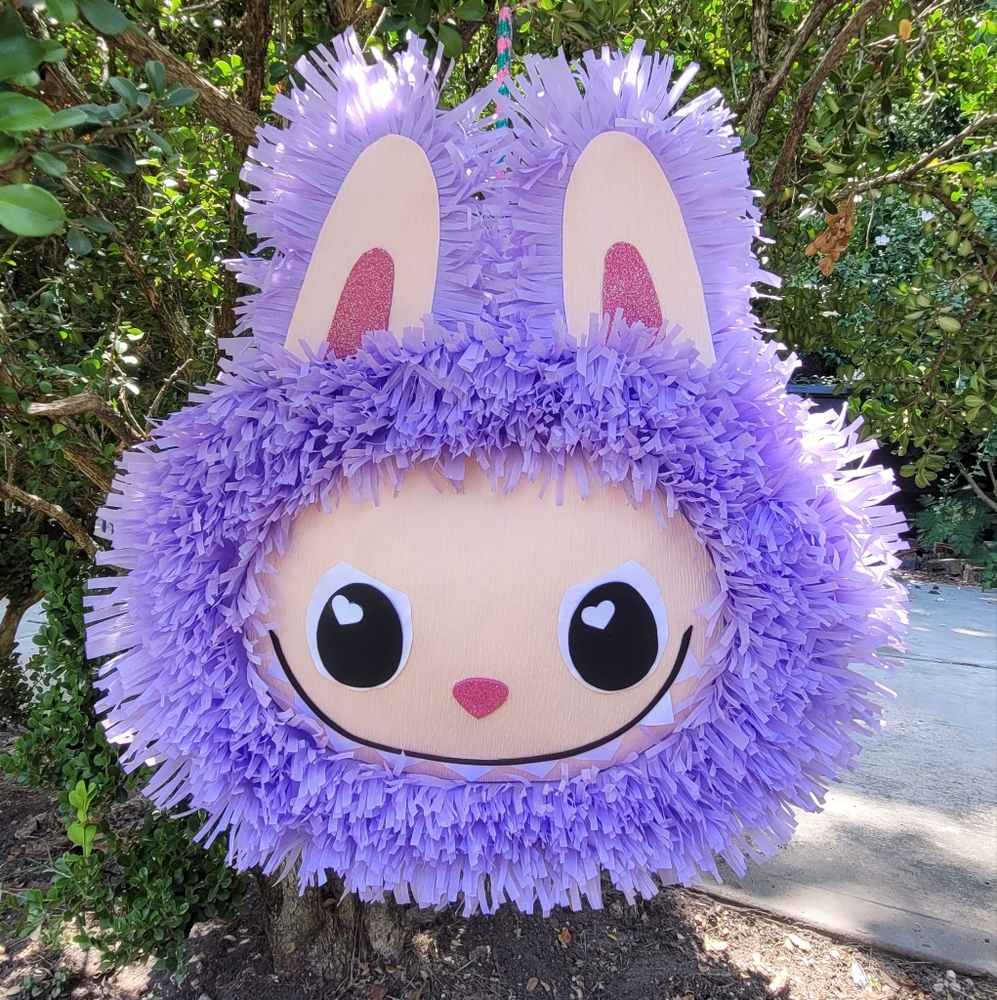 Labubu Monster Custom Traditional Mexican Piñata 🪅Lilac/ Lavendar